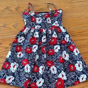 Janie and Jack Red and Blue Floral Dress